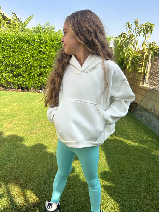 Basic White fleece hoodie