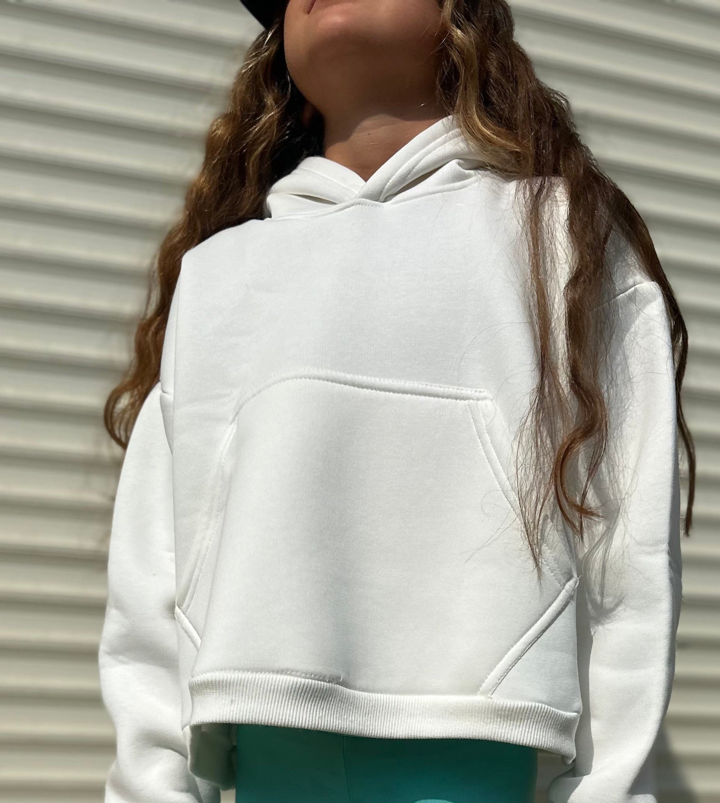 Basic White fleece hoodie