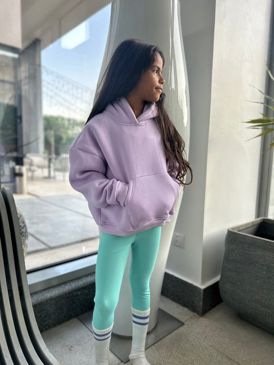 Lilac fleece hoodie