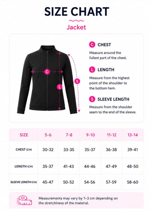 Size chart – The Must Have jacket