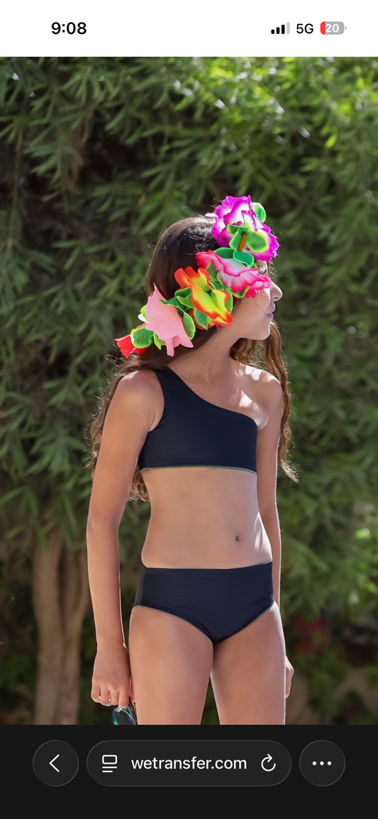 Reversible Black Olive bikini one shoulder 🖤🫒