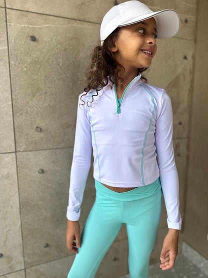 White long sleeve top