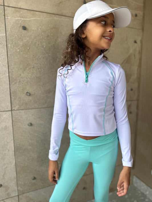 White long sleeve top