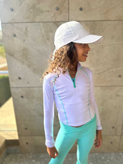 White long sleeve top