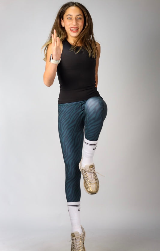 ForHer White Edge Zebra legging