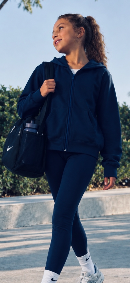 Navy blue fleece jacket
