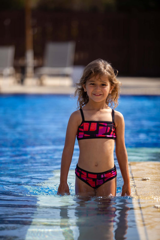 Coral 2 pieces + black bottom