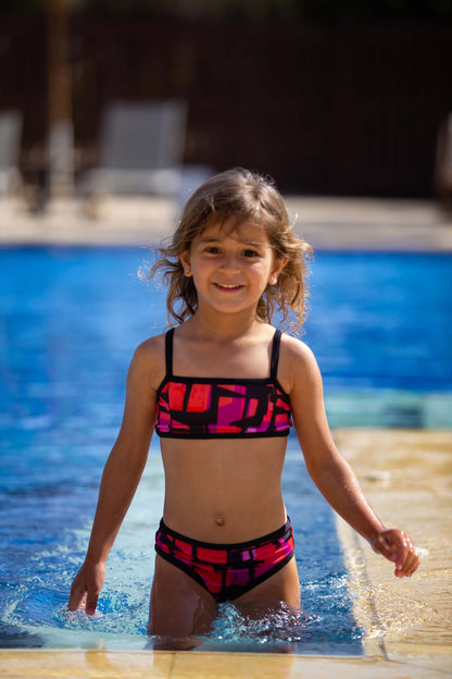 Coral 2 pieces + black bottom
